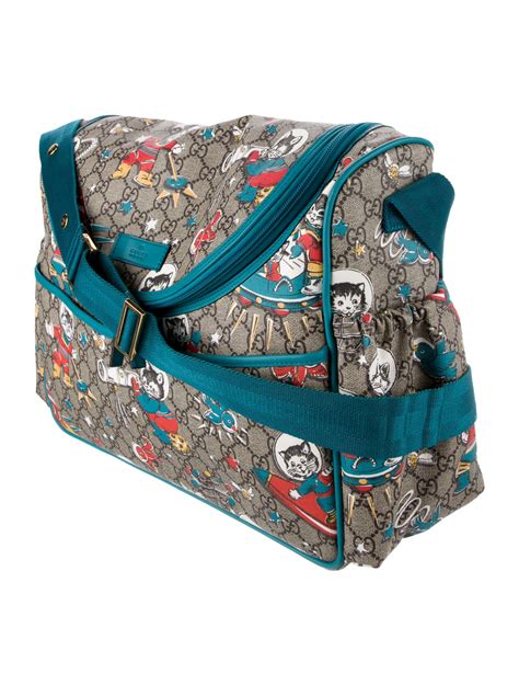 gucci supreme diaper bag cats|gucci baby bag outlet.